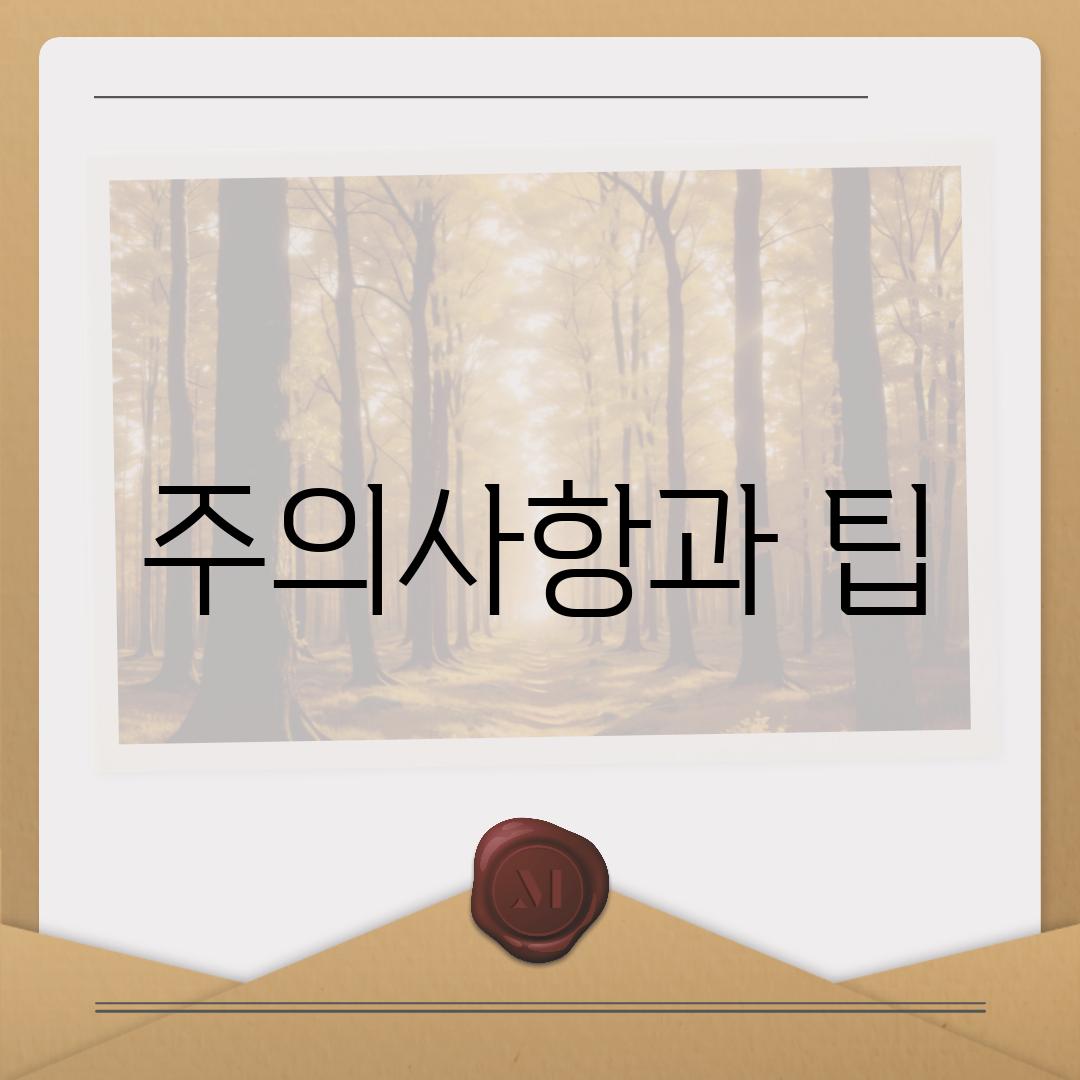 주의사항과 팁