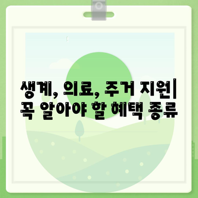 기초생활수급자 혜택