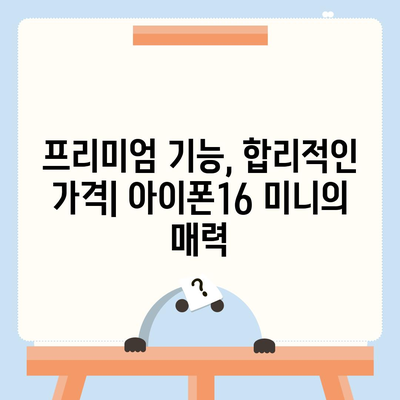 아이폰16 Mini 가격이 저렴한 이유