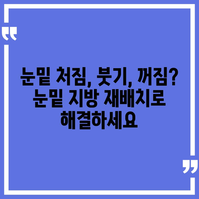 눈밑지방재배치 비용, 병원별 가격 비교 & 후기 | 눈밑 지방 재배치, 눈밑 처짐, 붓기, 회복 기간