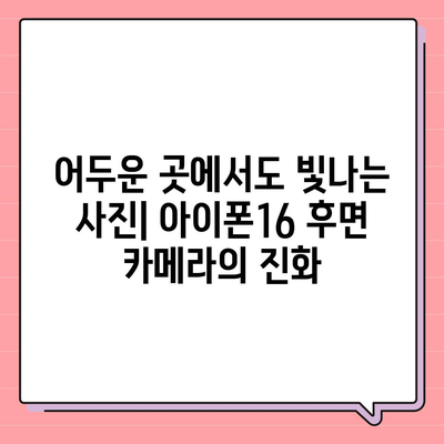 아이폰16 후면 카메라, 향상된 플래시로 저조도 사진에도 선명도 제공