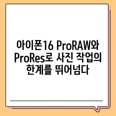 아이폰16 후면 카메라, ProRAW 및 ProRes 지원으로 전문 사진가를 위한 성능