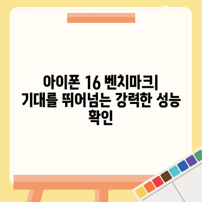 아이폰16의 강력한 벤치마크 성능 탐구