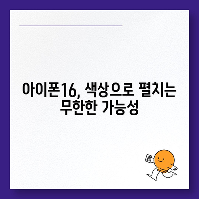 아이폰16의 색상 혁명이 디지털 시대를 풍요롭게 하다