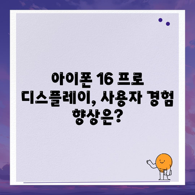 아이폰 16 프로 디스플레이 | 더 크고 밝아졌는가?