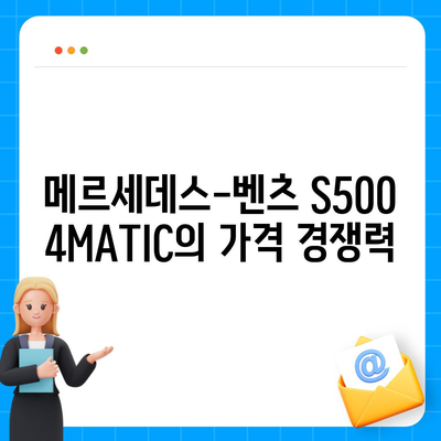 메르세데스-벤츠 S500 4MATIC, 부담을 줄이는 가격