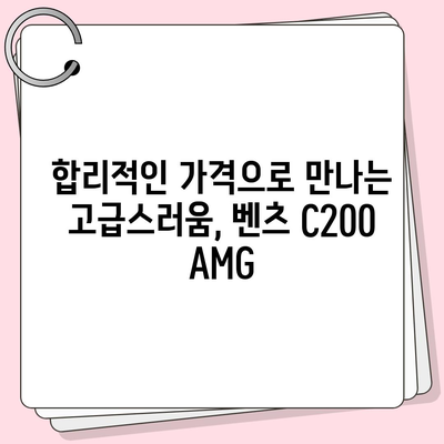 납기와 가격이 만족스러운 벤츠 C200 AMG