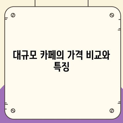 제주당 베이커리 카페, 대규모 카페의 메뉴와 가격 분석