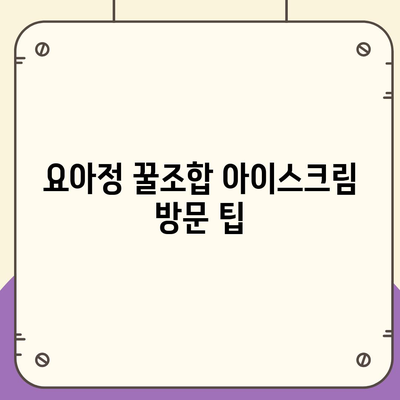 요아정 꿀조합 요거트 아이스크림 가격 및 최고의 메뉴 추천