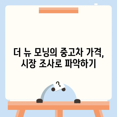 더 뉴 모닝 중고차 가격, 새로운 확인 방법 소개