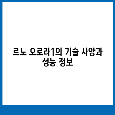 르노 오로라1 출시일 및 가격 공개 예정