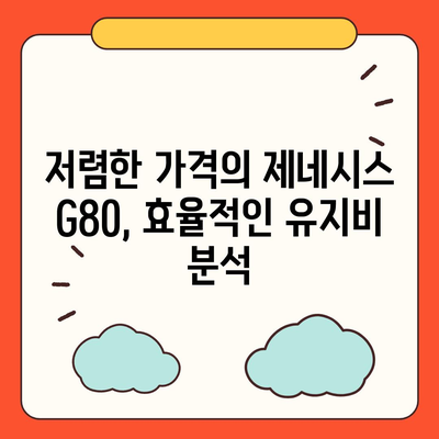 저렴한 가격의 제네시스 G80