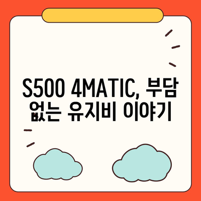 메르세데스-벤츠 S500 4MATIC, 부담을 줄이는 가격