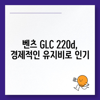 벤츠 GLC 220d의 월별 비용이 적은 초기 비용 없는 가격