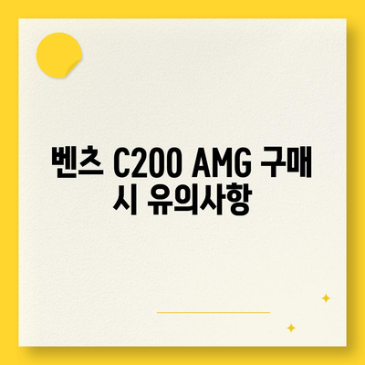 벤츠 C200 AMG, 신속한 납기와 가격!