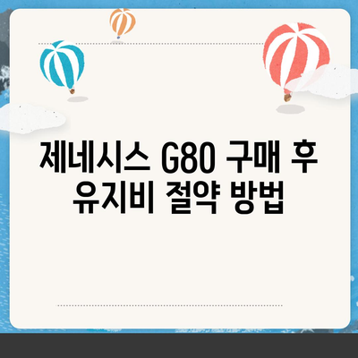 제네시스 G80, 싸게 구매하세요!