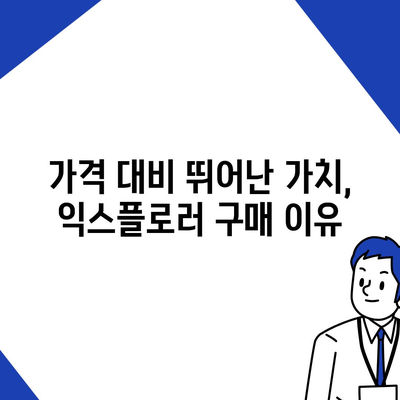 2024 포드 익스플로러, 가장 핫한 가격으로 출시!