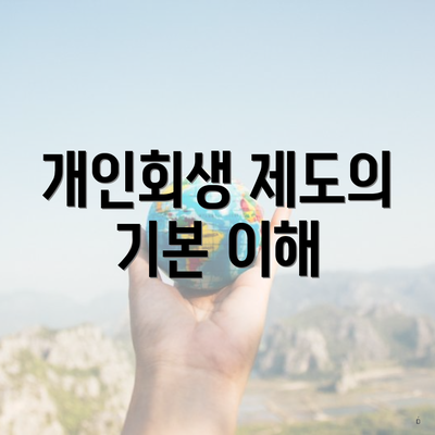 개인회생 제도의 기본 이해