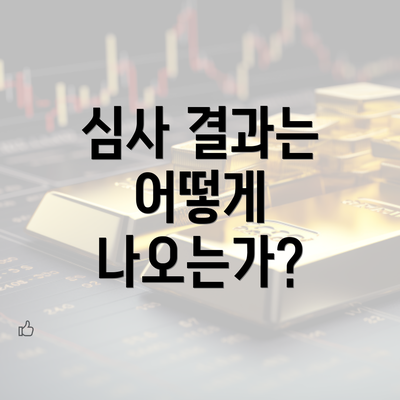 심사 결과는 어떻게 나오는가?