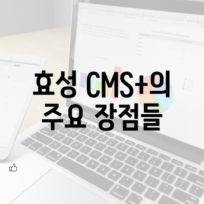 효성 CMS+의 주요 장점들