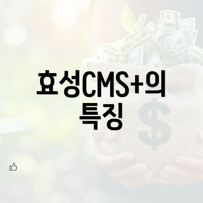 효성CMS+의 특징