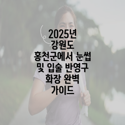 2025년 강원도 홍천군에서 눈썹 및 입술 반영구 화장 완벽 가이드