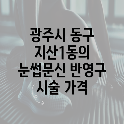 광주시 동구 지산1동의 눈썹문신 반영구 시술 가격