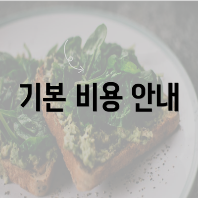 기본 비용 안내