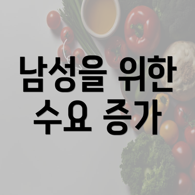 남성을 위한 수요 증가