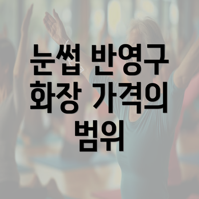 눈썹 반영구 화장 가격의 범위