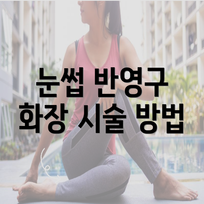 눈썹 반영구 화장 시술 방법