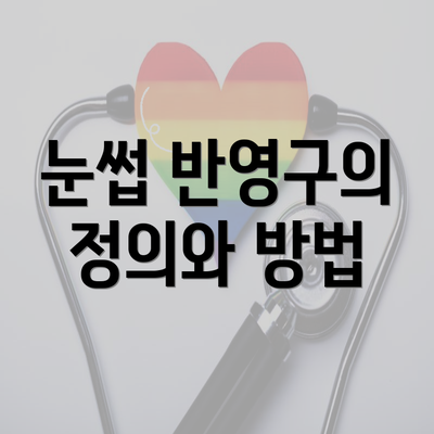 눈썹 반영구의 정의와 방법