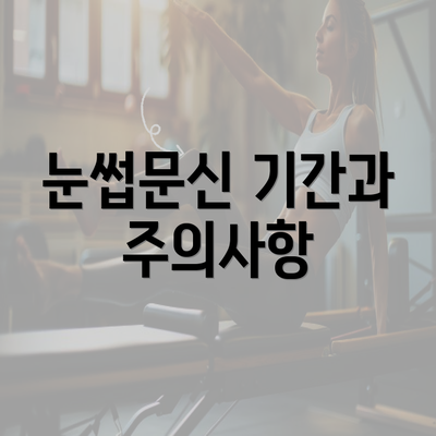 눈썹문신 기간과 주의사항