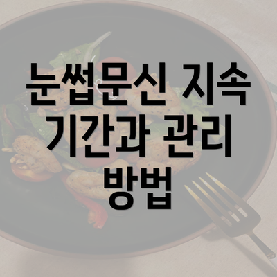 눈썹문신 지속 기간과 관리 방법