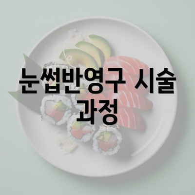 눈썹반영구 시술 과정