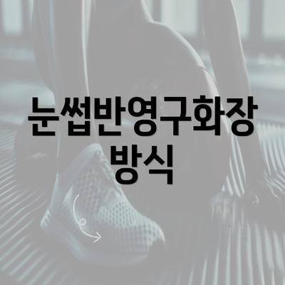 눈썹반영구화장 방식