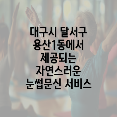 대구시 달서구 용산1동에서 제공되는 자연스러운 눈썹문신 서비스