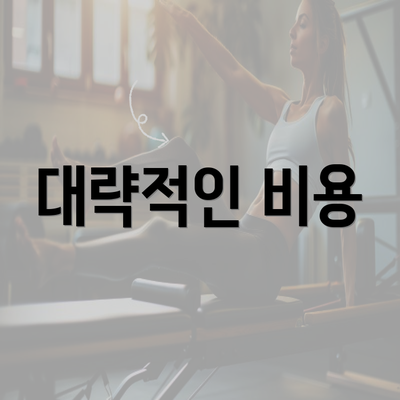 대략적인 비용