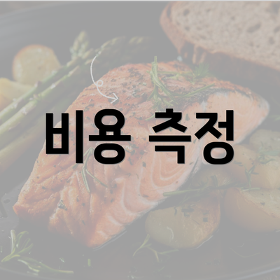 비용 측정