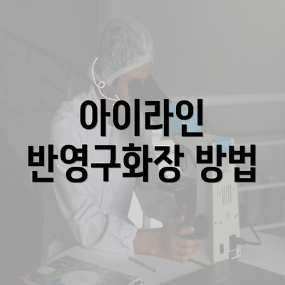 아이라인 반영구화장 방법