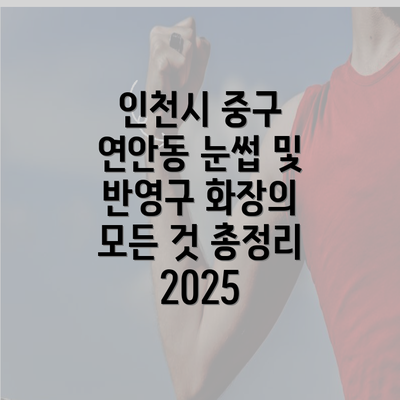 인천시 중구 연안동 눈썹 및 반영구 화장의 모든 것 총정리 2025