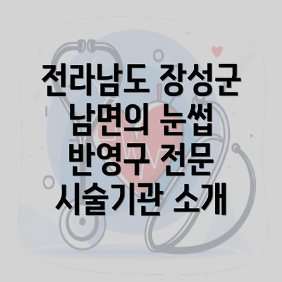 전라남도 장성군 남면의 눈썹 반영구 전문 시술기관 소개