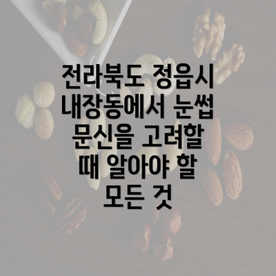 전라북도 정읍시 내장동에서 눈썹 문신을 고려할 때 알아야 할 모든 것