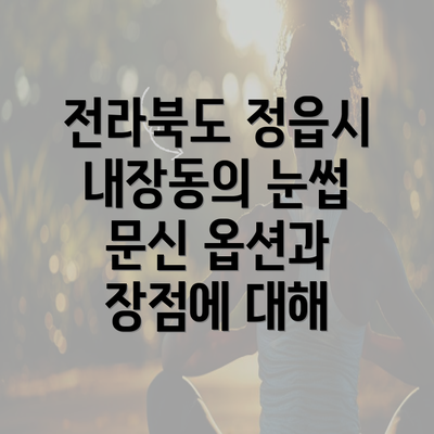 전라북도 정읍시 내장동의 눈썹 문신 옵션과 장점에 대해