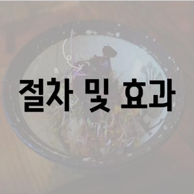 절차 및 효과