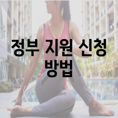 정부 지원 신청 방법