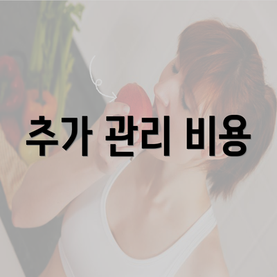 추가 관리 비용