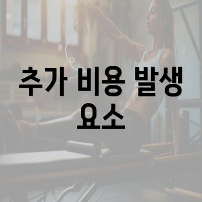 추가 비용 발생 요소