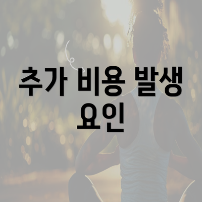 추가 비용 발생 요인