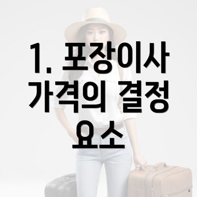 1. 포장이사 가격의 결정 요소